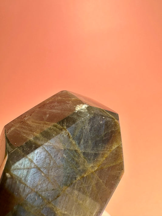 Perfectly Imperfect Medium Blue and Purple Flash Labradorite Standing Freeform Misfit – Option D