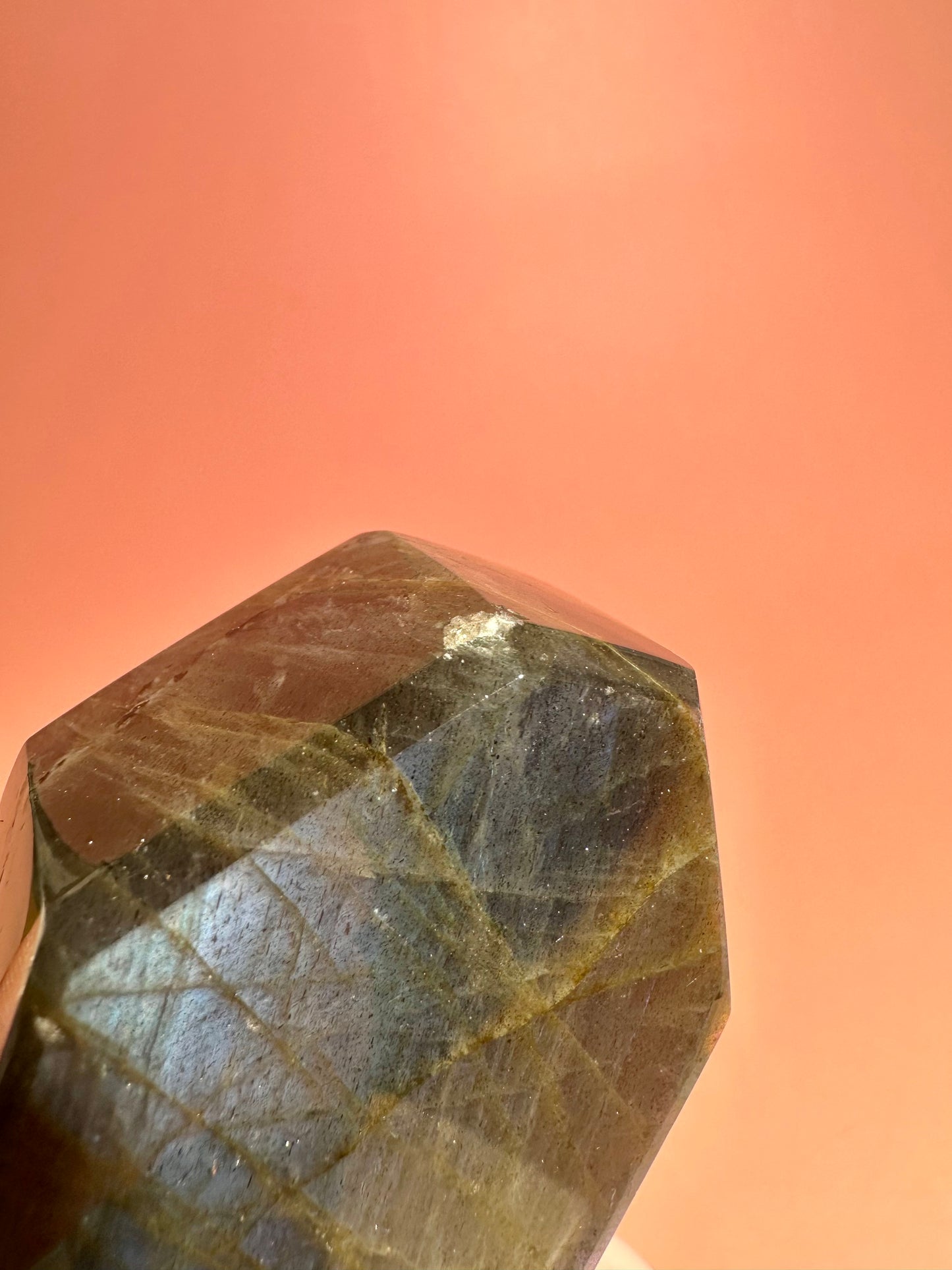 Perfectly Imperfect Medium Blue and Purple Flash Labradorite Standing Freeform Misfit – Option D