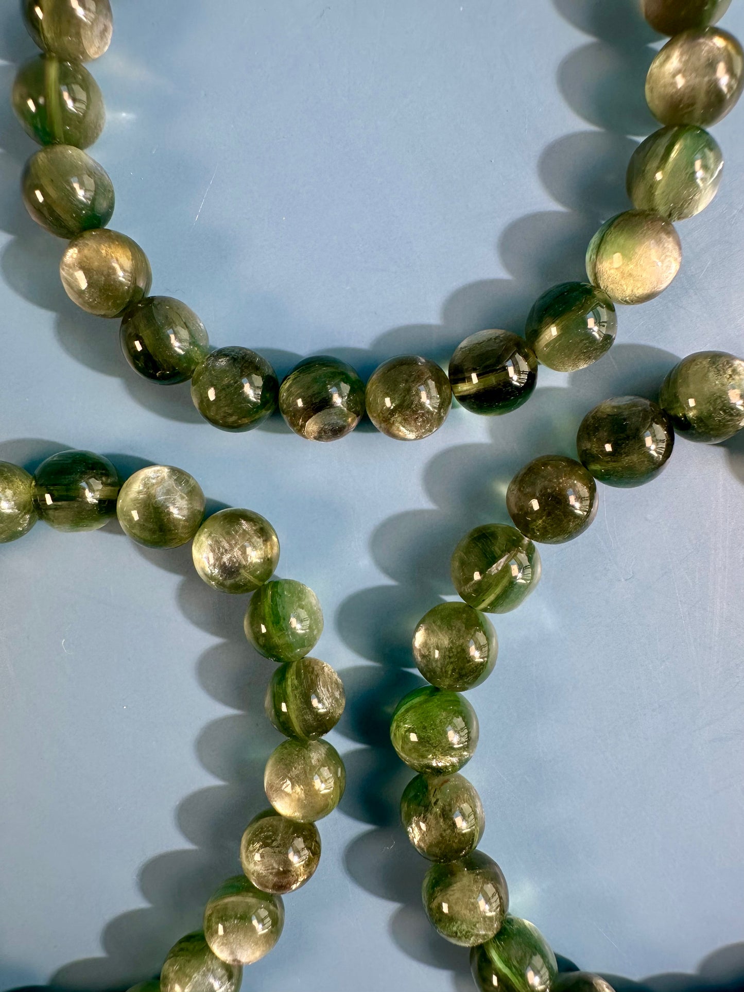10mm Green Mica Beaded Bracelet