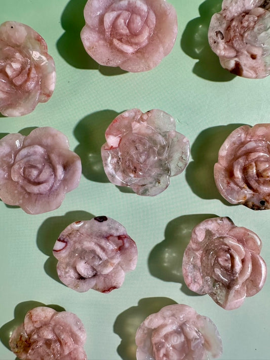 Small Flower Agate Flower | Floral Crystal Carving