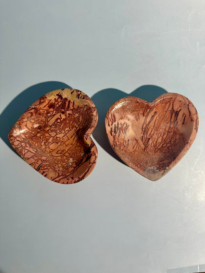 Moroccan Mookaite Picture Jasper Heart Dish | Intuitively Chosen Love & Grounding Energy
