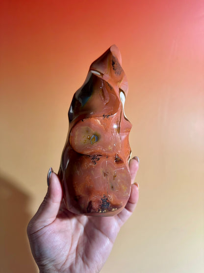 Polychrome Jasper Flame Option H | One-of-a-Kind Madagascar Polished Crystal