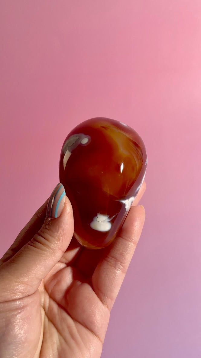Carnelian Orca Agate Freeform – Option C | Abundance, Strength & Collector Stone