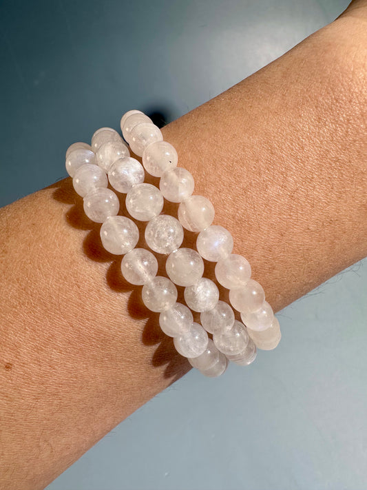 6mm Moonstone Beaded Bracelet | Divine Feminine & Intuition Energy