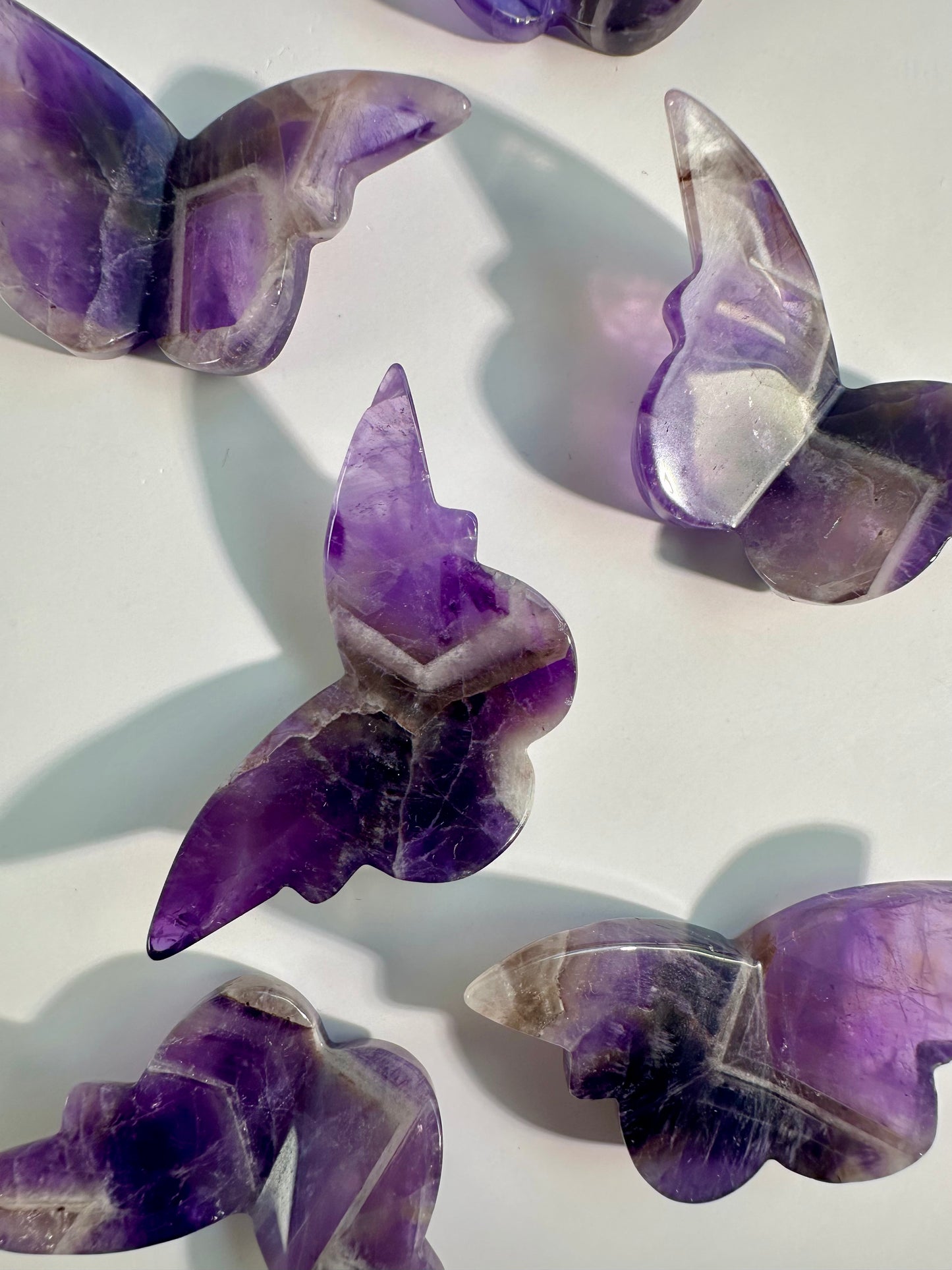 Small Chevron Dream Amethyst 3D Butterfly