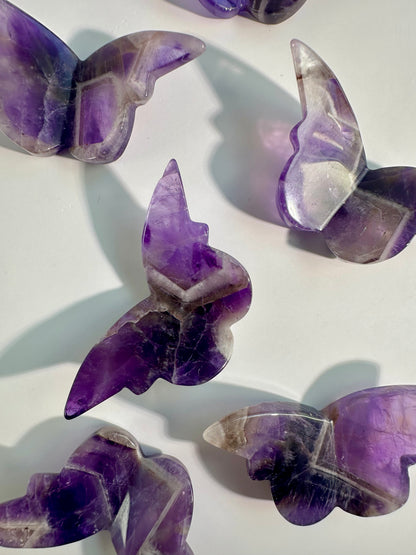 Small Chevron Dream Amethyst 3D Butterfly