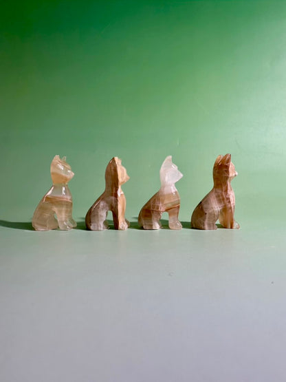 Intuitively Chosen Onyx Sitting Cat Carving | Protection, Strength & Grounding Crystal