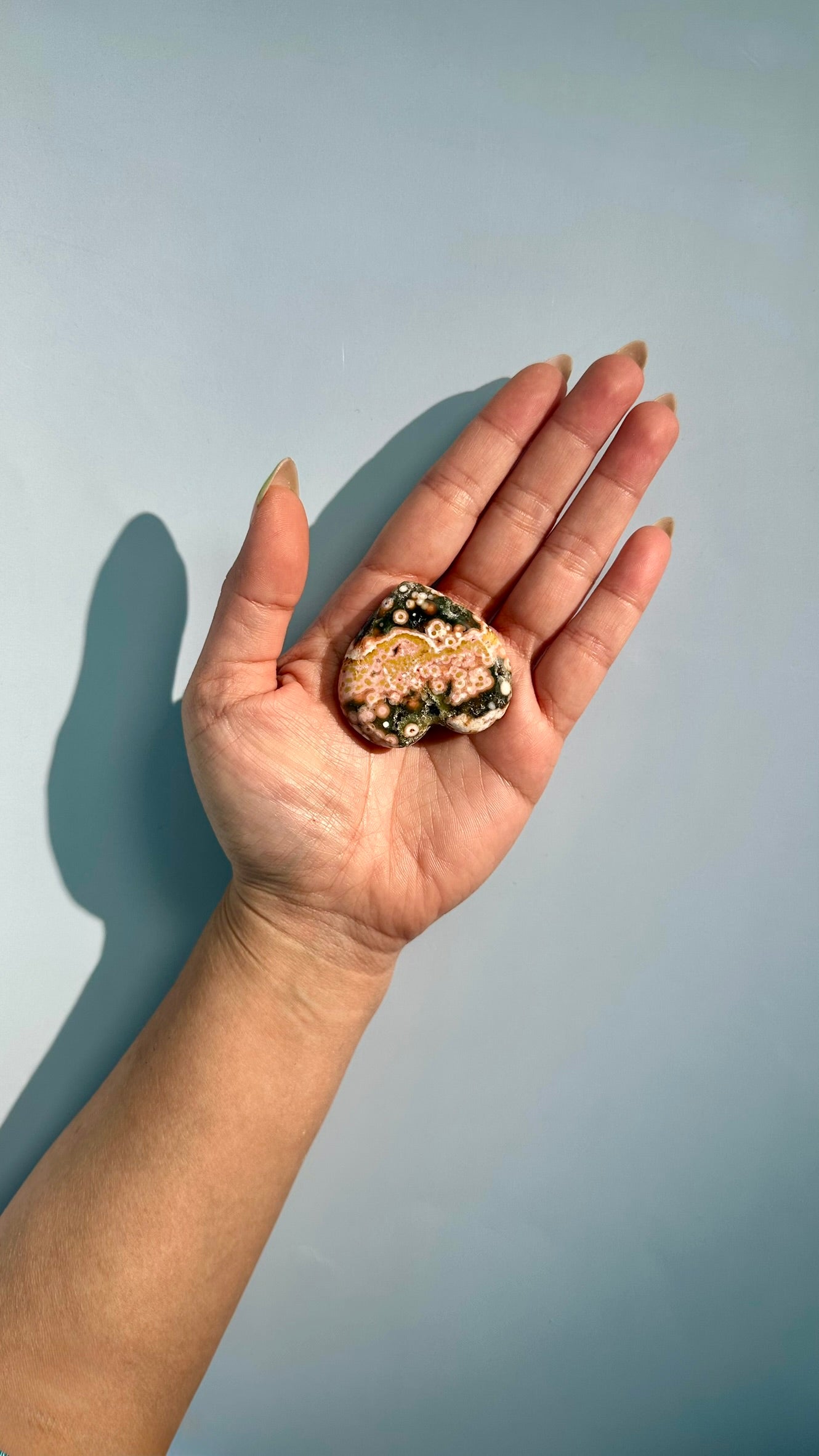 Ocean Jasper Heart Carving – Option J