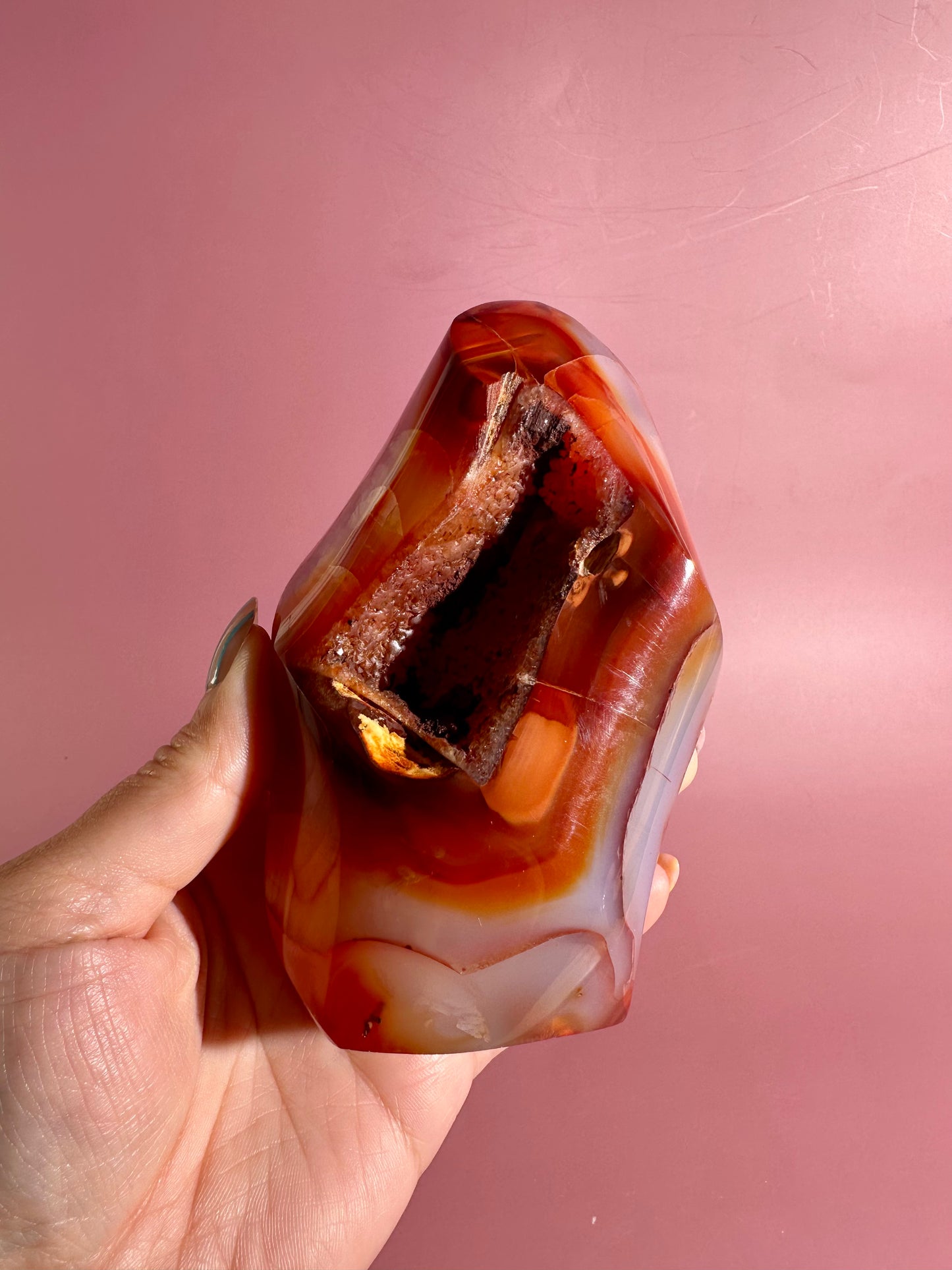 Carnelian Flame – Option L | Collector Crystal, Passion & Positive Transformation