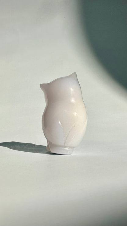 Blue Chalcedony Owl Carving (Large & Small) - You Pick!