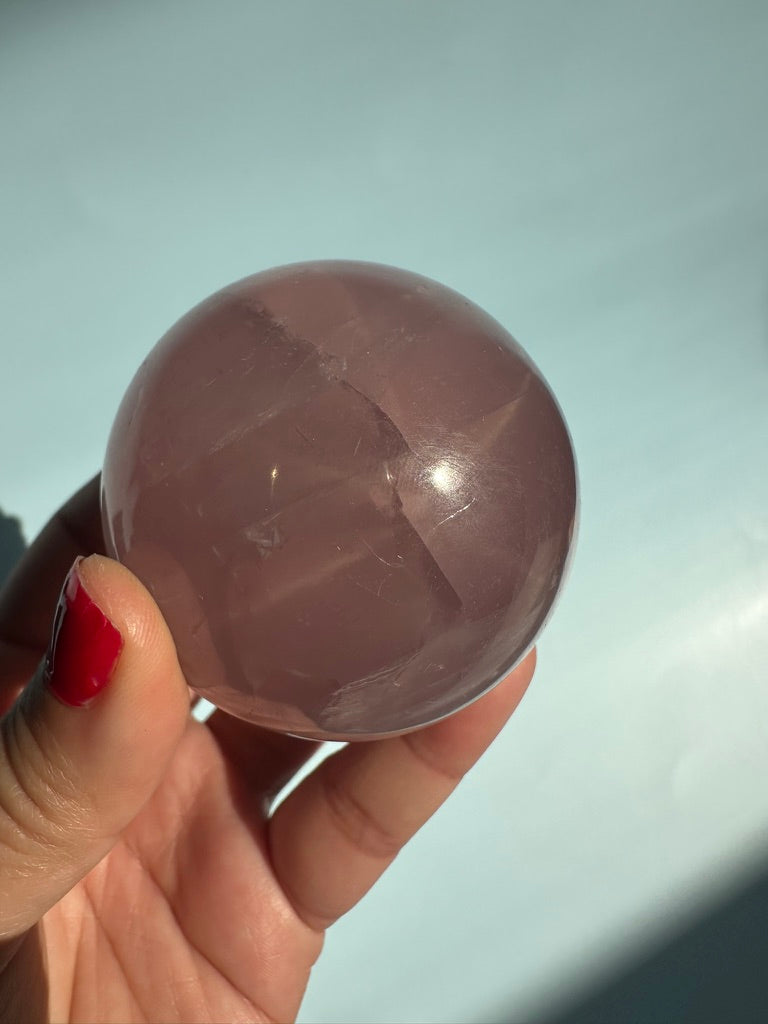 Star Rose Quartz Sphere - B