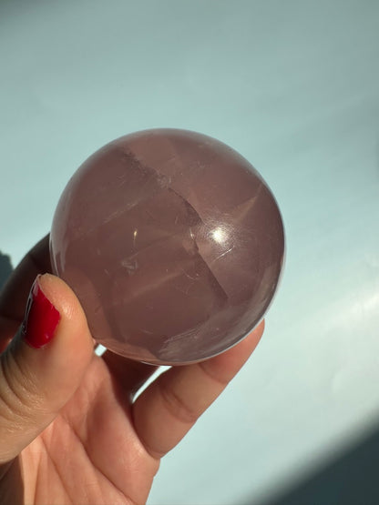 Star Rose Quartz Sphere - B