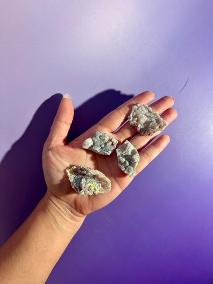 Intuitively Chosen Aura Chalcedony Specimen | Rainbow Crystal Display Piece