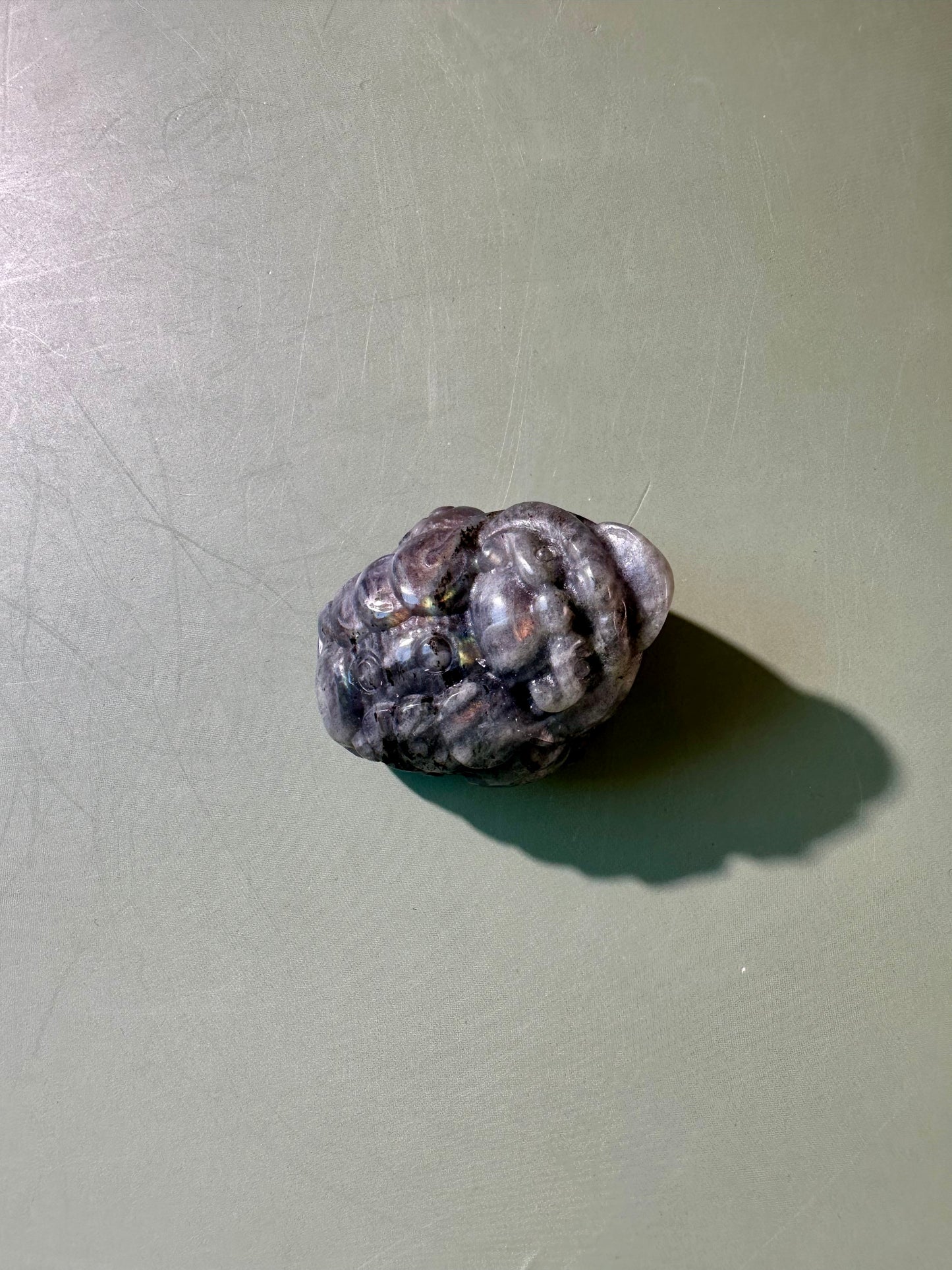 Flashy Labradorite Money Toad – Option C
