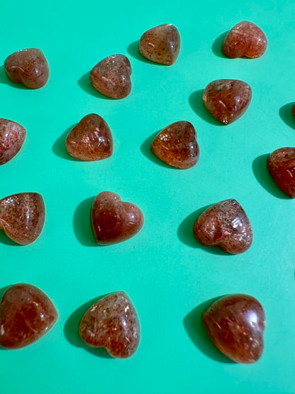 Teeny Sunstone Heart | Mini Orange Crystal Carving