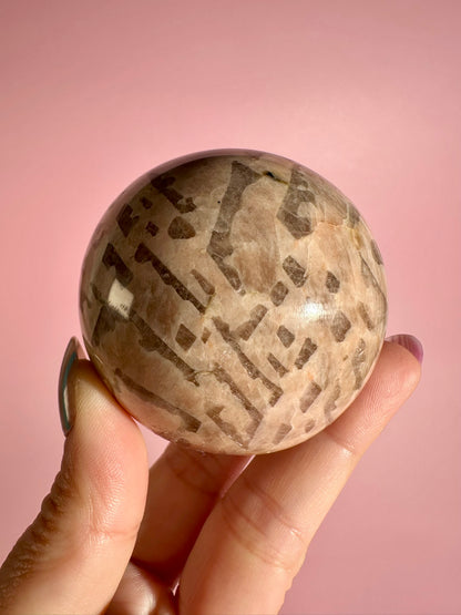 Graphic Feldspar Sphere – Option A | Grounding, Clarity & Transformation Energy