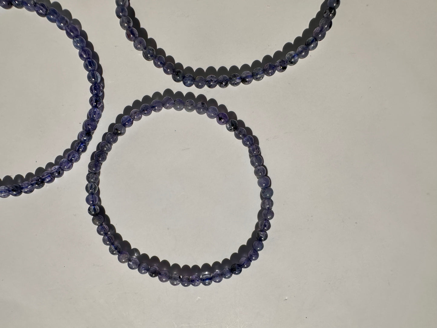 3mm Tanzanite Beaded Bracelet