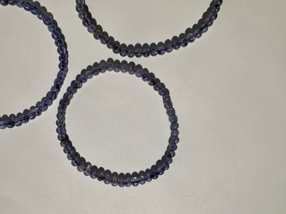 3mm Tanzanite Beaded Bracelet