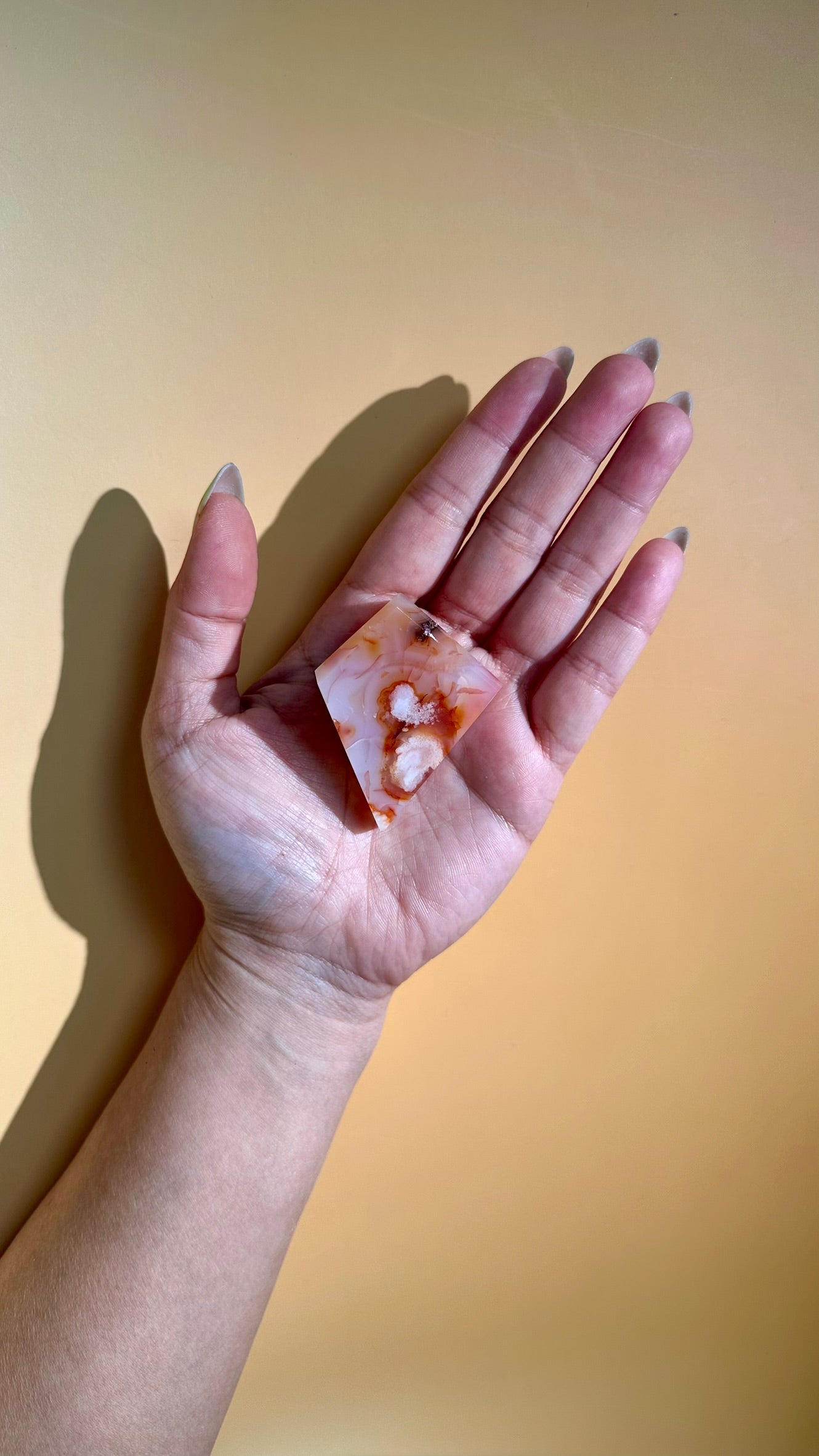 Pink Carnelian Flower Agate Gusher – Option E