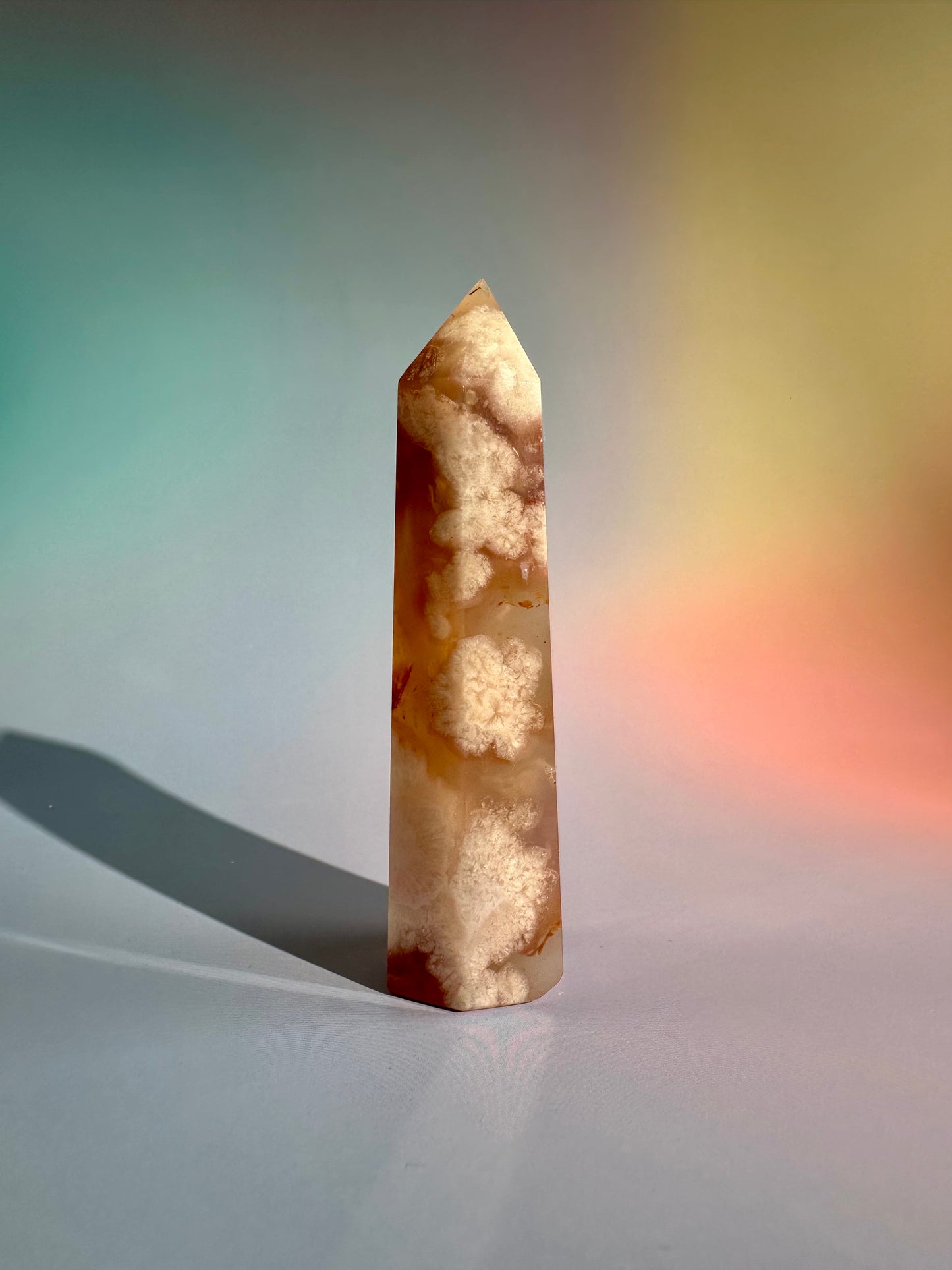 Carnelian Flower Agate Tower – Option A