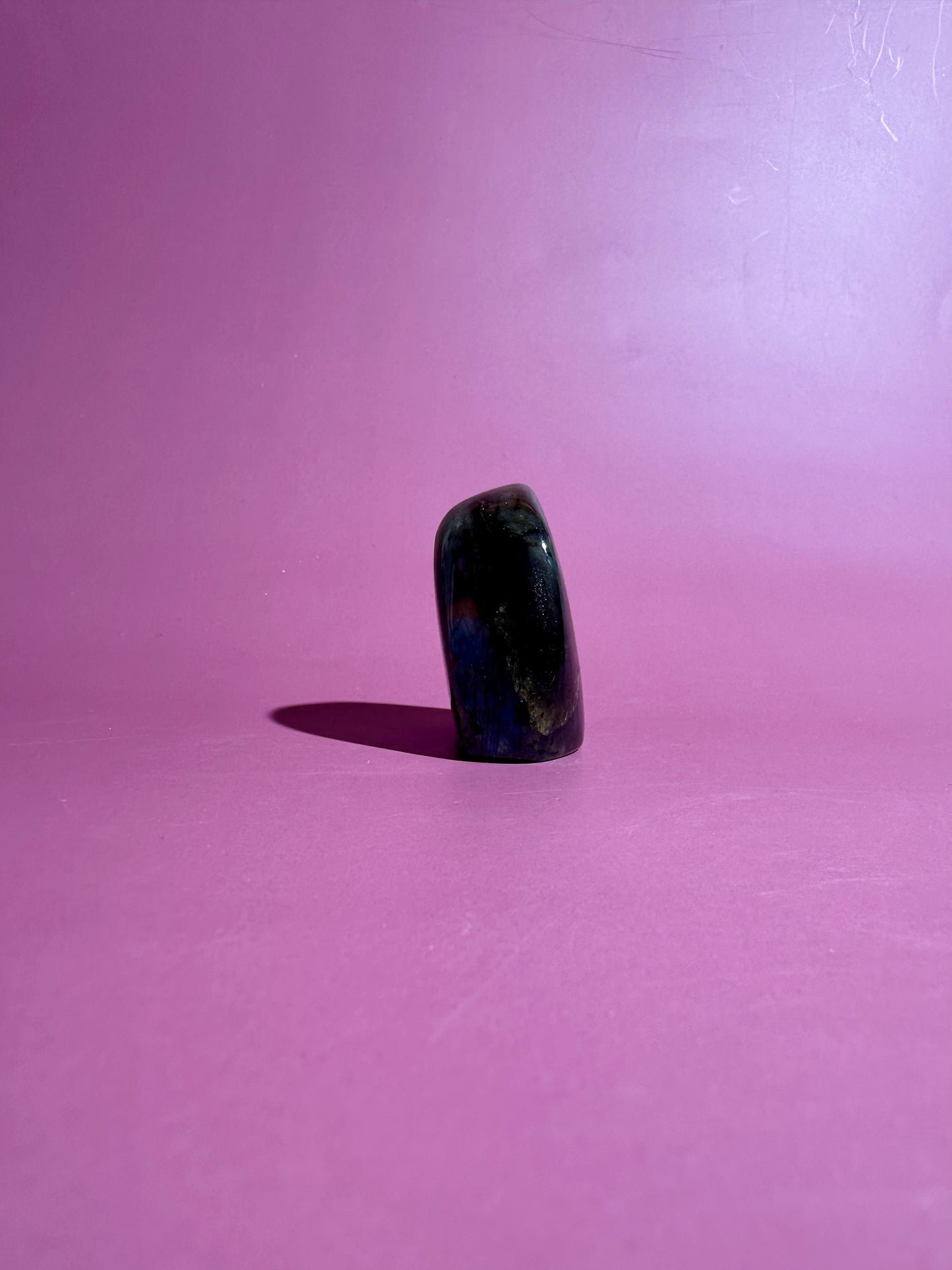 Small Yellow Flash Labradorite Standing  Freeform – Option J