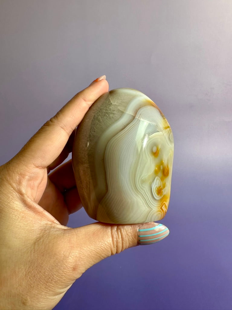 Agate Standing Freeform Option A | One-of-a-Kind Polished Agate Display Crystal