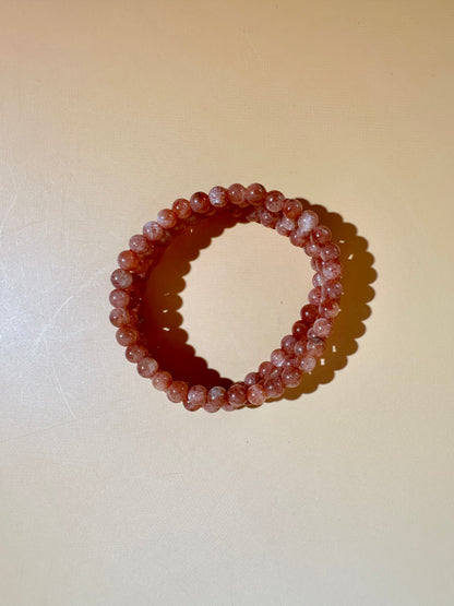 5mm Sunstone Beaded Bracelet | Joy, Confidence & Abundance Energy