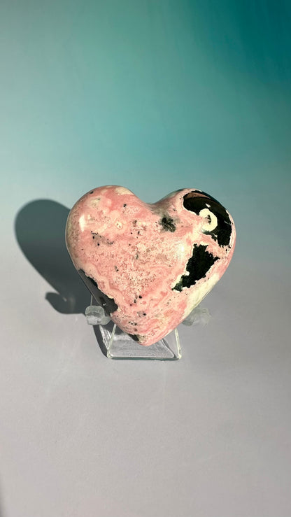 Peruvian Rhodonite Heart – Option C