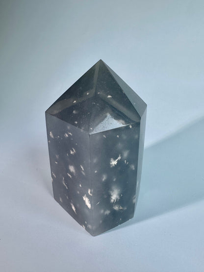 Large Peruvian Snowflake Angelite Tower - B