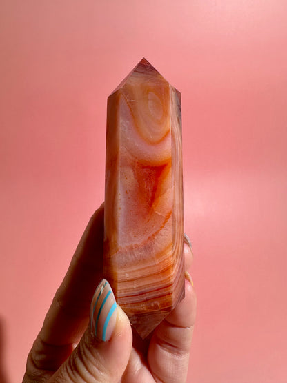 Carnelian Double Terminated Point – Option D | Empowerment, Focus & Grounding Energy