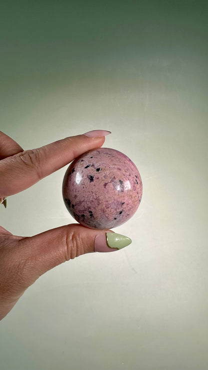 Peruvian Rhodonite Sphere – Option A