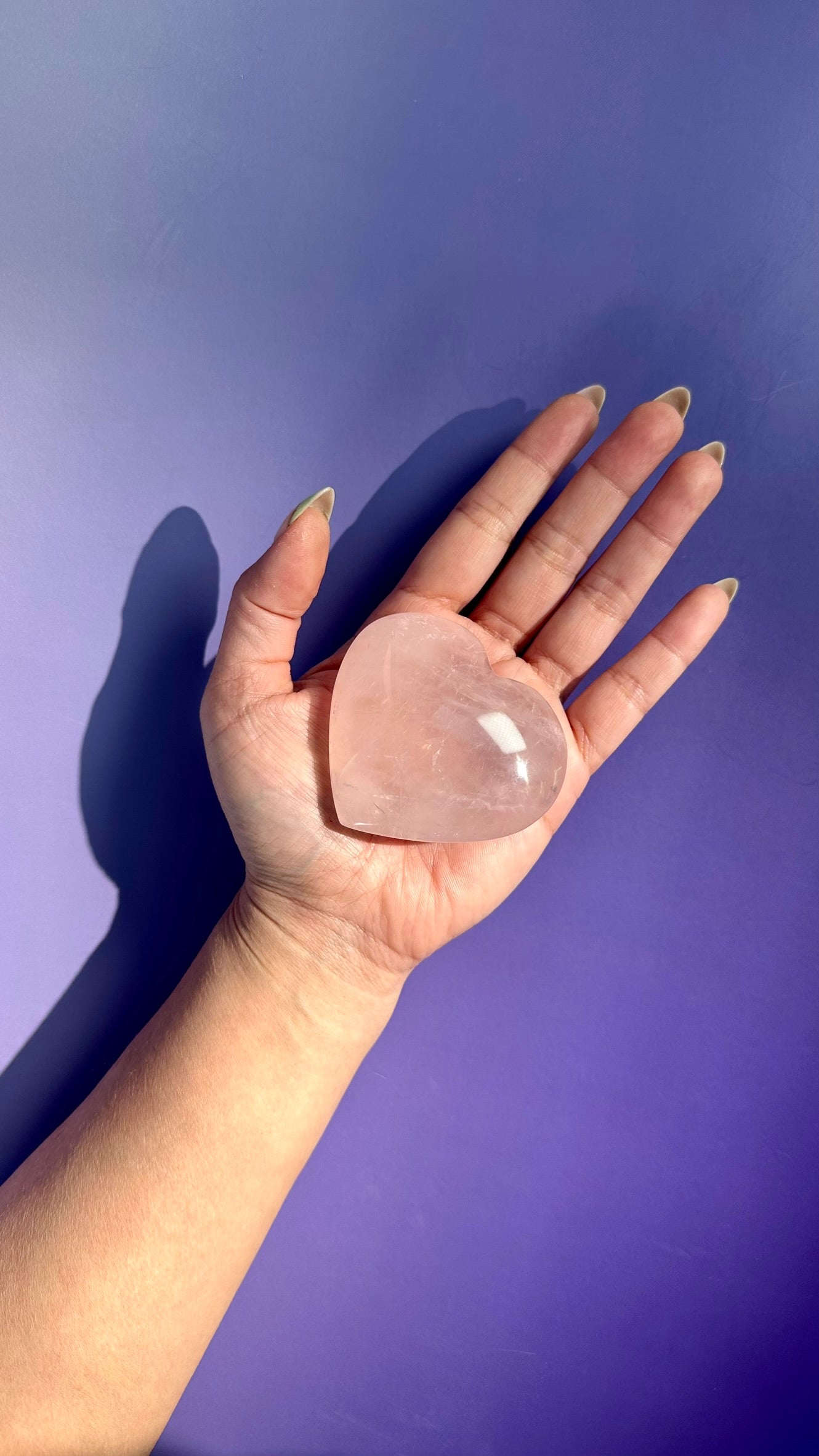 Rose Quartz Heart – Option C