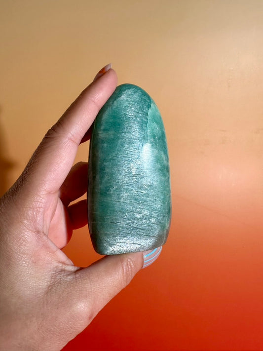 Amazonite Standing Freeform Option D | Polished Amazonite Display Crystal