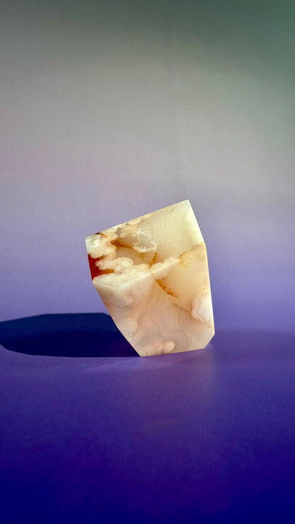Pink Carnelian Flower Agate Gusher – Option C