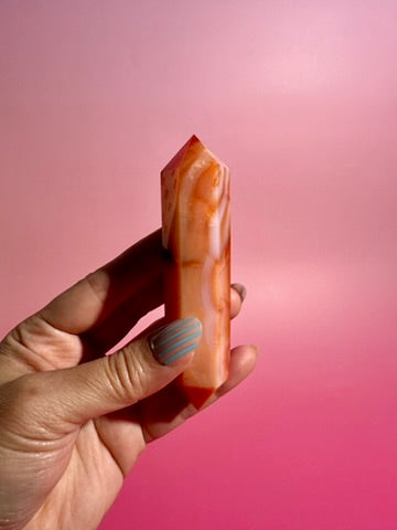Carnelian Double Terminated Point – Option E | Vitality, Joy & Creative Energy