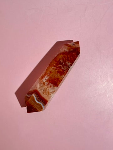 Carnelian Double Terminated Point – Option H | Motivation, Strength & Transformation Energy