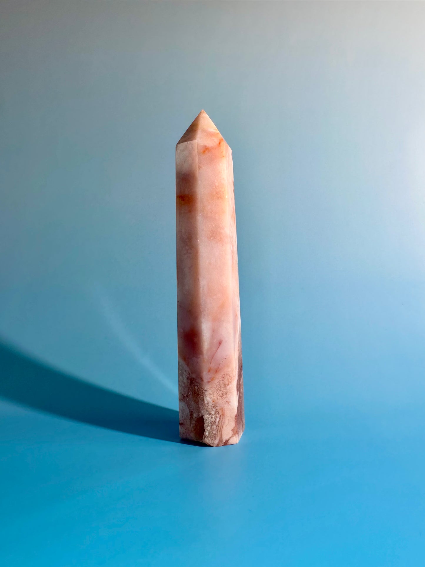 Carnelian Flower Agate Tower Option L | Joy, Courage & Emotional Growth Crystal