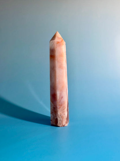 Carnelian Flower Agate Tower Option L | Joy, Courage & Emotional Growth Crystal