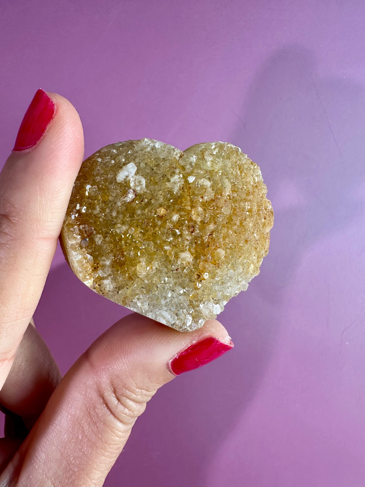 Small Druzy Amethyst Heart - C