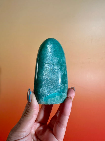 Amazonite Standing Freeform Option D | Polished Amazonite Display Crystal