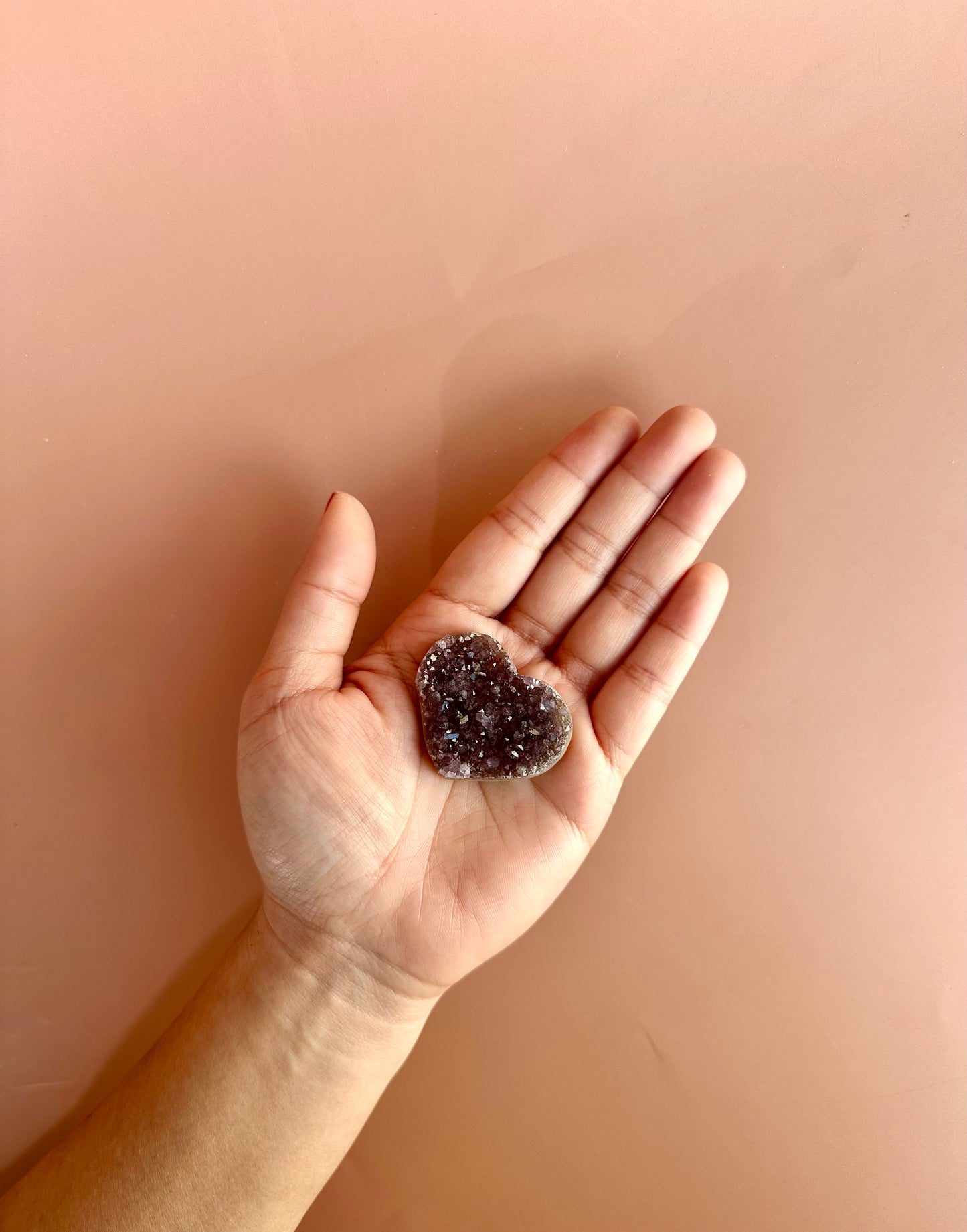 Small Druzy Amethyst Heart - H
