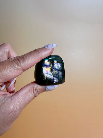 Small Silver Flash Labradorite Standing  Freeform – Option D