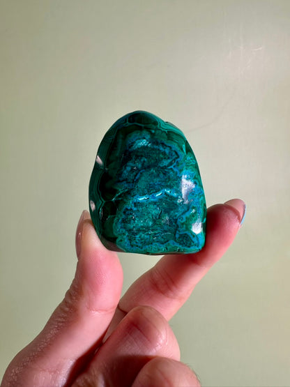 Malachite Chrysocolla Malacolla Polished Specimen Option A | Congo Crystal