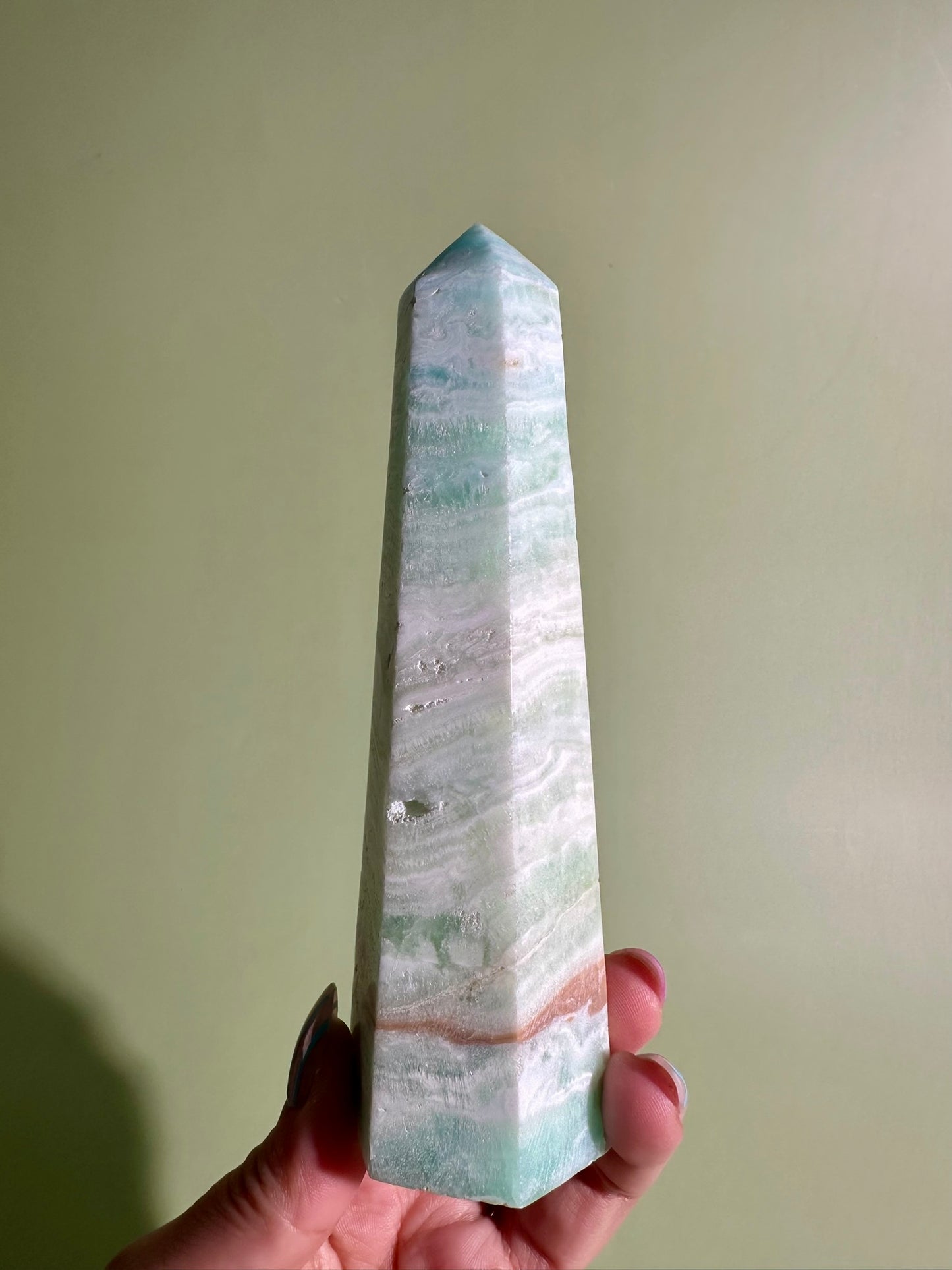 Caribbean Calcite Tower – Option C | Clarity, Harmony & Mindful Living Energy