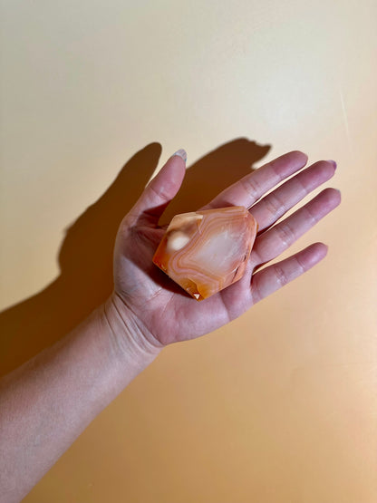Carnelian Agate Geometric Freeform – Option F | Passion, Creativity & Inspiration Energy