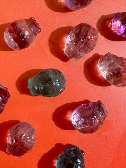 Mini Rainbow Fluorite Ladybug | Crystal Carving