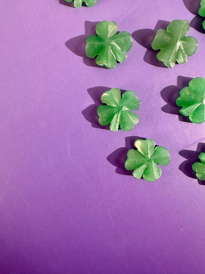 Mini Green Aventurine Lucky Clover | Crystal Carving