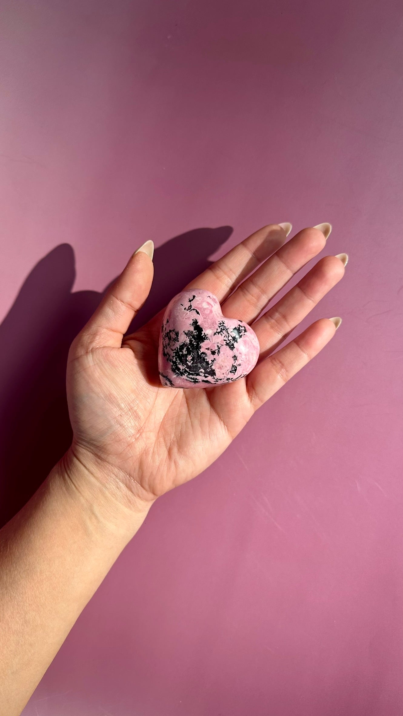 Peruvian Rhodonite Heart – Option A