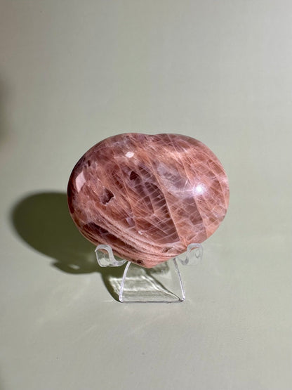 Peach Moonstone Heart | Love, Emotional Healing & New Beginnings Crystal