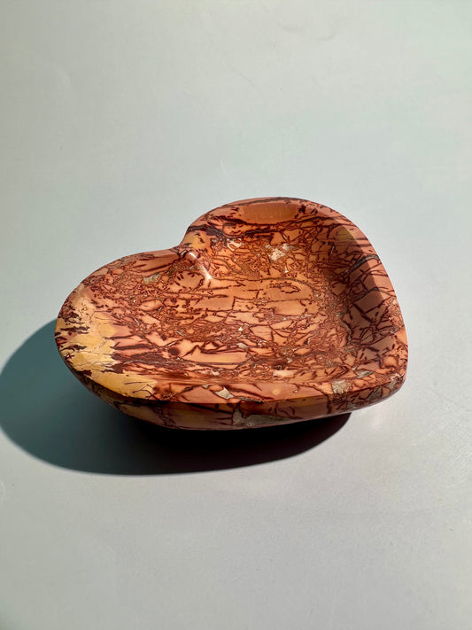 Moroccan Mookaite Picture Jasper Heart Dish | Intuitively Chosen Love & Grounding Energy